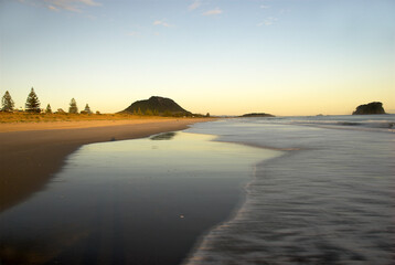 Mt Maunganui at sunrise New Zealand