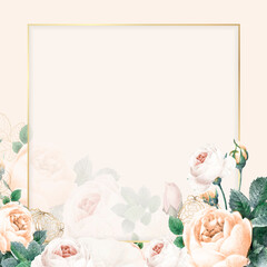 Wall Mural - frame with roses