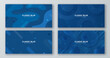 Set of abstract classic blue vector background.