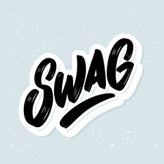 Canvas Print - SWAG. Vector handwritten lettering sticker.