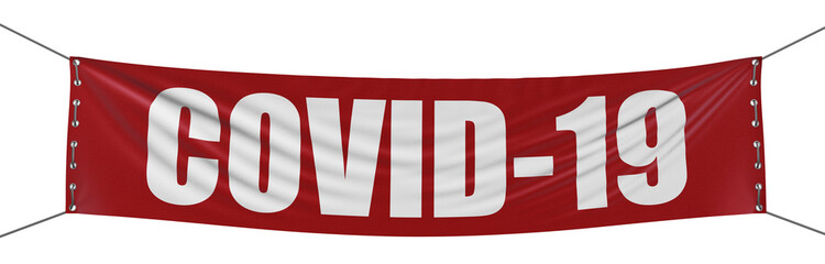 Wall Mural - COVID 19 banner  (clipping path included)