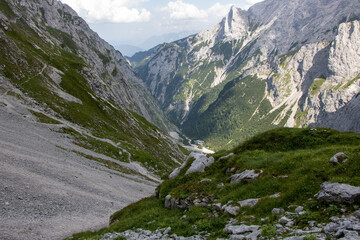 Mountains in the alps in summer