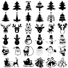 Christmas Silhouette Images, Stock Photos, Vectors, Tree Vector Christmas Silhouettes, Silhouette Clip Arts Cut Files, SVG For Silhouette Christmas Silhouettes
