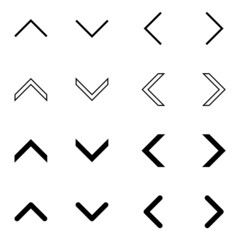 Poster - arrows line vector icon set