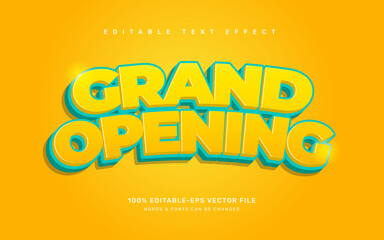 Canvas Print - Grand Opening text effect.