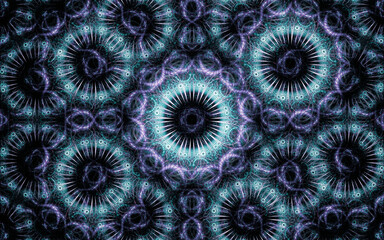 Aufkleber - digital illustration abstract image generated fractal background image wallpaper pattern of various geometric shapes and lines of various colors for computer graphics or web design