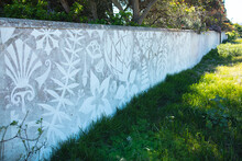 Beautiful Creative Abstract Mural Painting Covering Entire Surrounding Wall By Grass