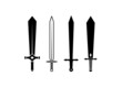 © Vectorsoft - sword icon set design template vector isolated illustration