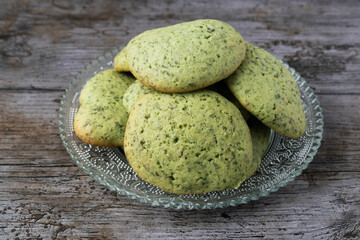 Wall Mural - Homemade mint and orange blossom cookies