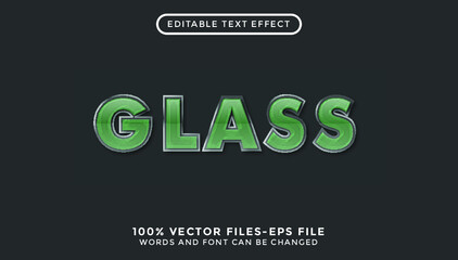 Poster - glass text effect. 100% vectors file editable text