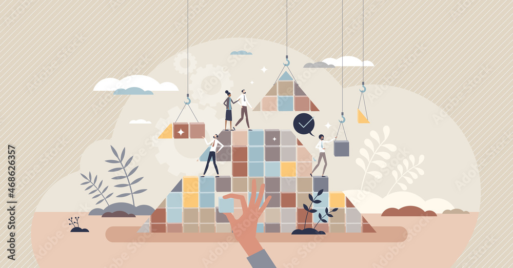 Business development and project teamwork for success tiny person ...
