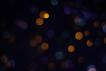Wall Mural - blurred christmas lights background