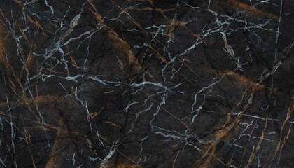 Canvas Print - abstract background with artificial stone texture. black marble imitation with white and gold veins.