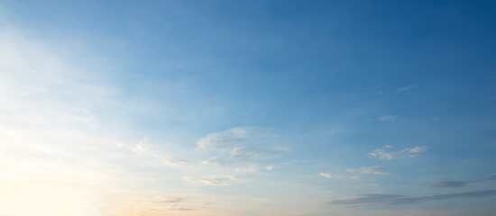 Wall Mural - the sky is large, bright, beautiful and has white clouds.
