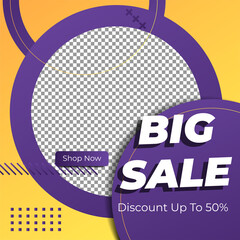 Fototapete - Sale special offer discount social media post template. Dynamic modern sale banners for social media stories sale, web page, mobile phone. Sale banner template design special offer set.