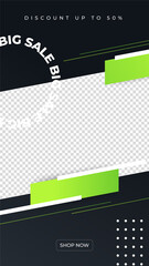 Fototapete - Sale special offer discount social media stories template. Dynamic modern sale banners for social media stories sale, web page, mobile phone. Sale banner template design special offer set.