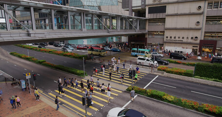 Canvas Print - Hong Kong city street