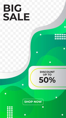 Fototapete - Sale special offer discount social media stories template. Dynamic modern sale banners for social media stories sale, web page, mobile phone. Sale banner template design special offer set.