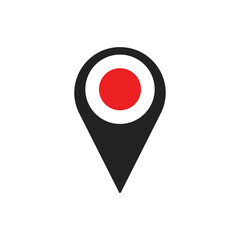 Wall Mural - map pin location mark icon vector on white background