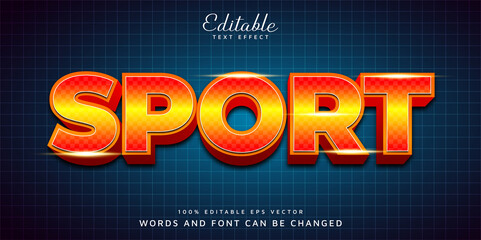Wall Mural - sport text style effect vector eps