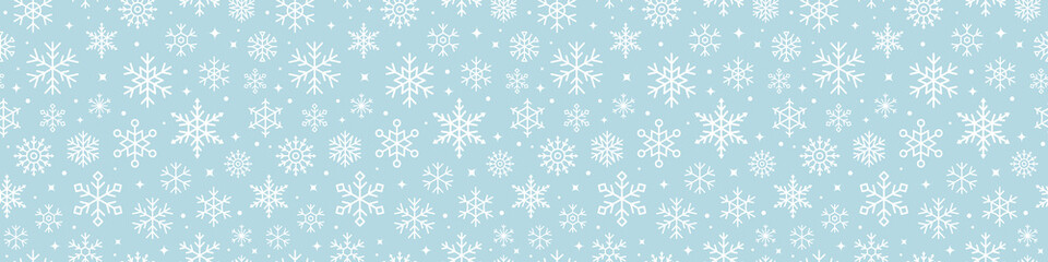 Wall Mural - Snowflake Christmas background. Seamless pattern with snowflake icon