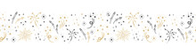 Fun Hand Drawn Doodle Fireworks, Seamless Pattern, Great For Textiles, Wrapping, Banner, Wallpapers - Vector Design