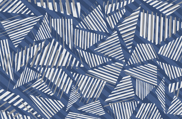 Poster - Abstract background with random striped triangle pattern