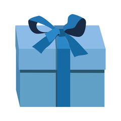 Sticker - blue gift box