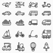 vehicle icon set, transportation vector, transport illustration