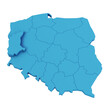 Mapa Polski lubuskie