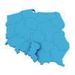 Mapa Polski śląskie
