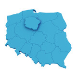 Fototapeta  - Mapa Polski kujawsko pomorskie
