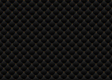 Seamless Texture Black Leather Adorned With Gold Decorative Carn