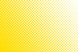 Fototapeta Boho - Trame dégradée pointillée jaune fond  blanc