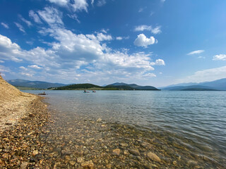 lake and mountains