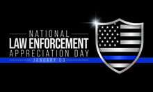 Law Enforcement Appreciation Day (LEAD) Is Observed Every Year On January 9, To Thank And Show Support To Our Local Law Enforcement Officers Who Protect And Serve. Vector Illustration