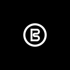 Professional elegant latest artistic letter BO OB logo icon  black and white color