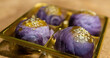 Purple Sweet Potato Pastry with Salted Egg and Sesame Seeds