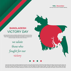 Bangladesh victory day poster, banner or flyer vector illustration 