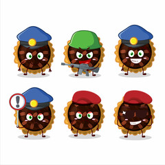 Canvas Print - A dedicated Police officer of pecan pie mascot design style