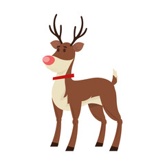 Poster - cute reindeer cartoon