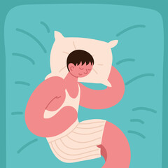 Poster - man sleep positions