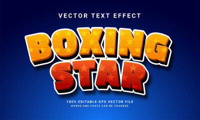 Wall Mural - Boxing star editable text effect with world boxing competition theme
