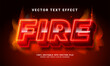 © Niestart Creation - Fire 3D text effect. Editable text style effect with red light theme, suitable for fire theme needs .