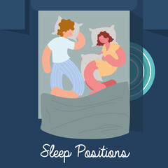 Poster - couple sleep positions