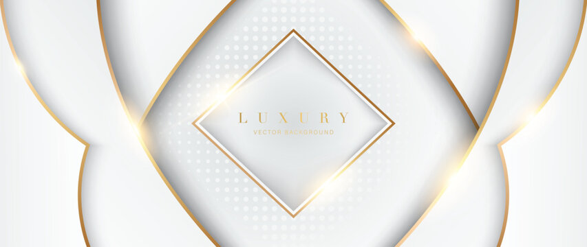 luxury gold background vector. abstract white and golden lines background with glow effect. modern s