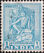 India - circa 1949: a postage stamp from India showing the Enlightened Bodhisattva