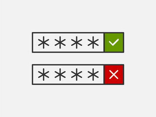 Poster - Show password icon. Stars in block no visible and safe from watch vector symbol.