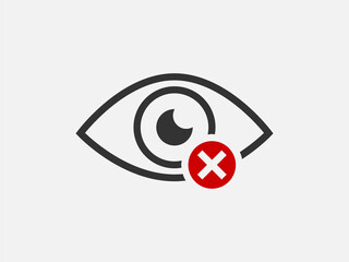 Poster - Show password icon, eye symbol. Vector vision hide from watch icon. Secret view web design element.