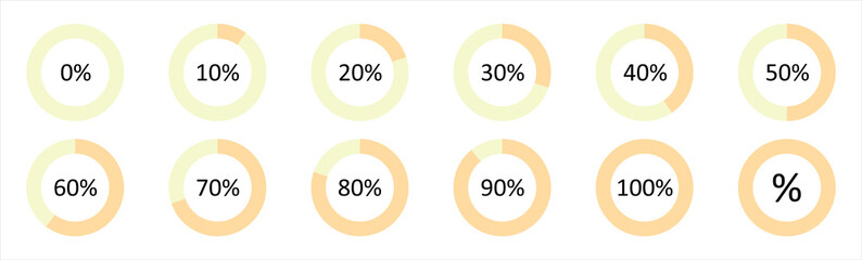 Poster - Loading icons set. Load bar collection. Loading bar progress candy colour icons, load sign. vector illustration
